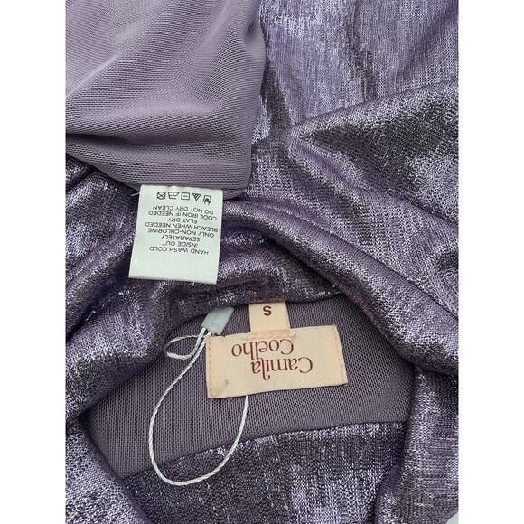 Camila Coelho 'Marge' Purple Polyester Midi Dress Size S - Picture 4 of 4